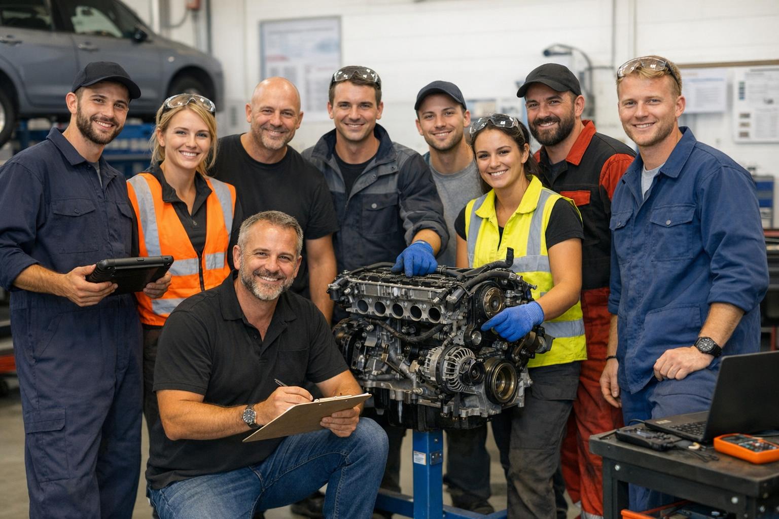Zdjęcie grupy uczestników podczas praktycznego modułu szkoleniowego